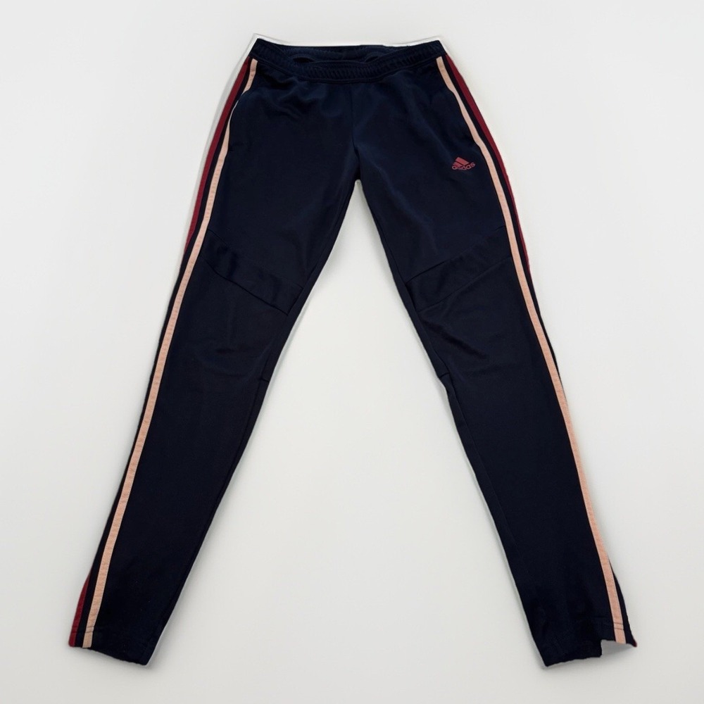 Adidas Women's Sweatpants Navy Blue W/ Red, Pink,‎ White Stripe Sz Small